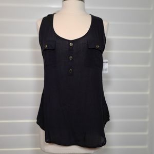 NEW Xi Black Sleeveless Top Blouse